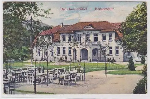 88797 Ak Bad Kunnersdorf Lázně Kundratice "Badeanstalt" 1925