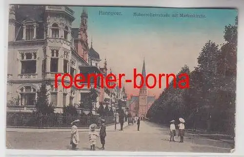 27307 Ak Hannover Hohenzollernstraße mit Markuskirche 1915