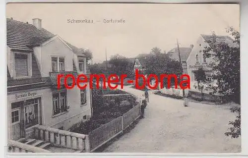 78039 Ak Schmorkau Dorfstrasse mit Kolonialwarenhandlung um 1910