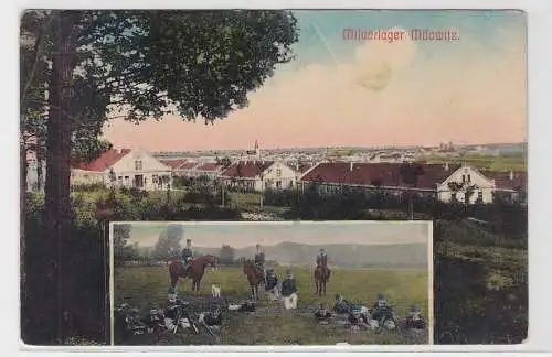 44716 Mehrbild Ak Militärlager Milowitz Milovice nad Labem 1910