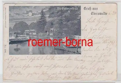 70406 Ak Gruß aus Eberswalde Die Promenade 1899