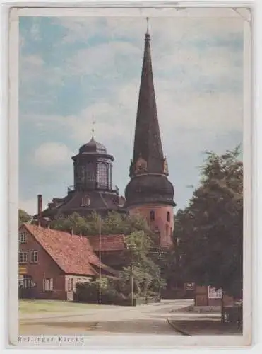 89568 Ak Blick auf evangelisch-lutherische Rellinger Kirche 1937