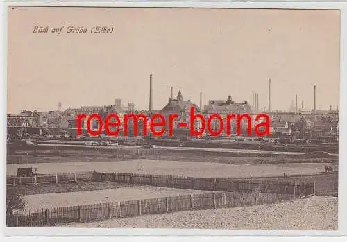 76460 Ak Blick auf Gröba (Elbe) Totalansicht um 1920