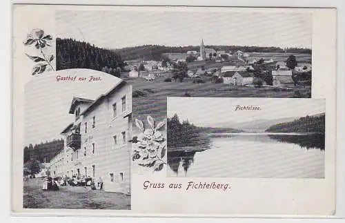 75640 Mehrbild Ak Gruß aus Fichtelberg Gasthof zur Post usw. 1927