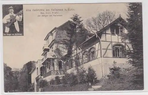 99028 Ak Alte Kalkhütte am Kellersee b Eutin, Zum Sänger am Kellersee, um 1930