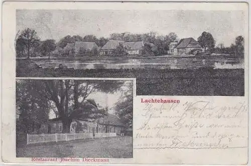 86018 AK Lachtehausen - Restaurant Joachim Dieckmann, Teichpartie 1908