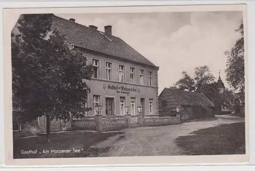 04635 AK Motzen - Gasthof am Motzener See, Besitzer Kurt Siebenmark um 1930