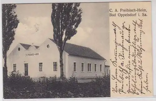 93578 AK Bad Oppelsdorf in Sachsen - C. A. Preibisch-Heim, Bahnpost 1912