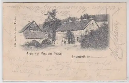 20423 AK Gruss von Voss zur Mühlen - Bredenscheid Verlag C.Ringel Hattingen 1904