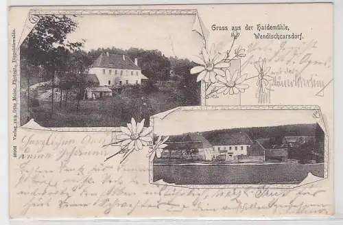 04159 AK Gruss aus der Haidemühle, Wendischcarsdorf - Ortsansichten 1902