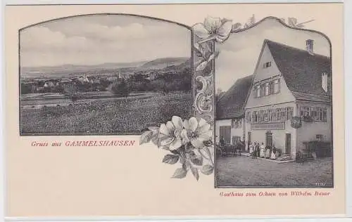 82261 AK Gruss aus Gammelshausen - Gasthaus zum Ochsen von Wilhelm Bauer um 1920