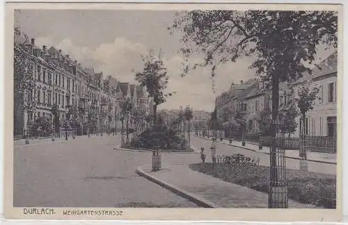 83621 AK Durlach - Weingartenstrasse, Straßenansicht um 1920