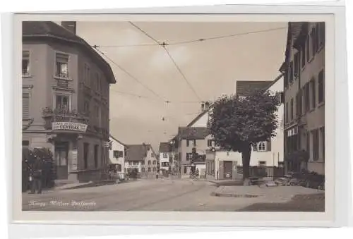 88139 AK Höngg - Mittlere Dorfpartie, Café & Restaurant Central um 1930