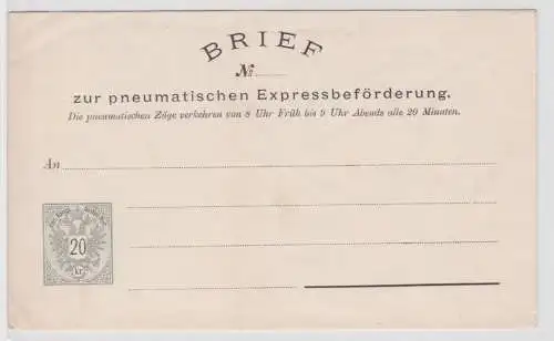 50707 Ganzsachen Brief zur pneumatischen Expressbeförderung Österreich um 1900