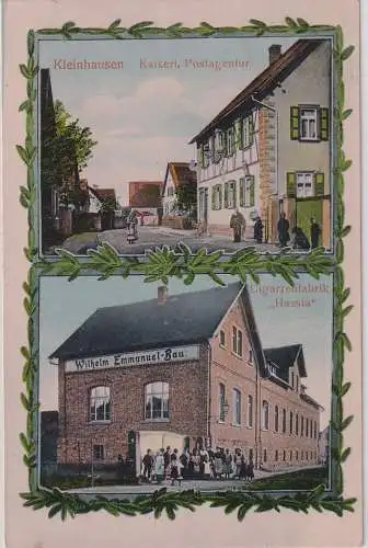 908271 Mehrbild Ak Kleinhausen Post und Cigarrenfabrik "Hassia" 1916