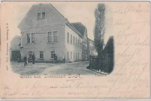 908357 Ak Gruß aus Frohnsdorf Sachsen-Altenburg Gasthof 1901