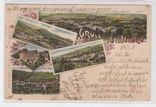 907338 Ak Lithographie Gruß aus Bad Sulza Salinenwerke usw. 1900