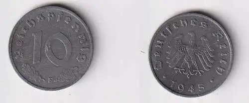 10 Pfennig Zink Münze alliierte Besatzung 1945 F Jäger 375 (167094)
