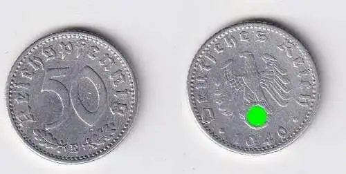 50 Pfennig Aluminium Münze 3.Reich 1940 E ss (116793)