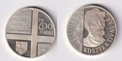 200 Forint Silber Münze Ungarn Maler, Tividar Csontvary Kosztka 1977 (166572)