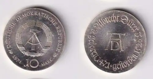 DDR Gedenk Silber Münze 10 Mark Albrecht Dürer 1971 Stgl. (166853)
