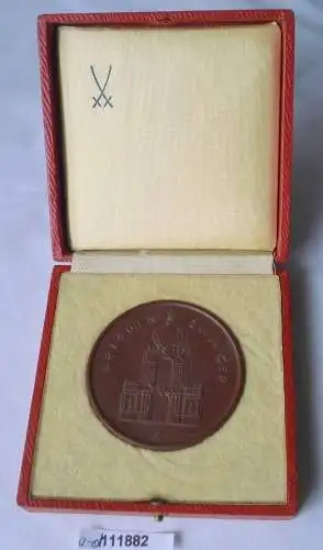 DDR Porzellan Medaille Zwinger 10 Jahre VEB Flugzeugwerft Dresden (111882)