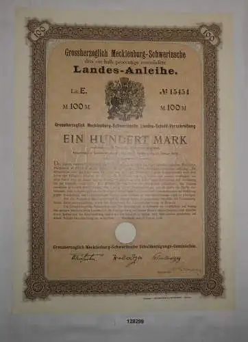 100 Mark Grossherzoglich Mecklenburg-Schwerinsche Landes-Anleihe 1905 (128299)