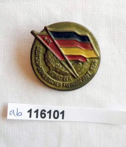 DDR Blech Abzeichen Monat der Deutsch Sowjetische Freundschaft 1954 (116101)
