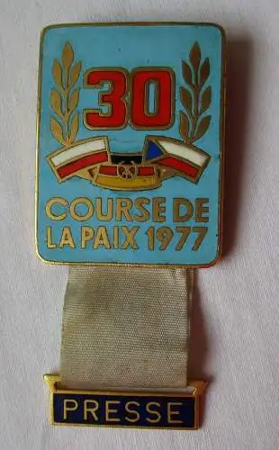 DDR Medaille 30. Course de la Paix - Intern. Friedensfahrt 1977 PRESSE (129855)