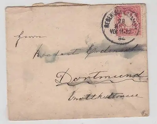 72129 seltener Brief Bayern von Regensburg Bahnhof nach Dortmund 1894