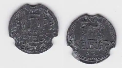 5 Pfennig Zink Münze Notgeld Stadt Neuburg an der Donau 1918 (140497)