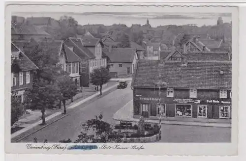16082 Ak Vienenburg (Harz) - Kaiser-Straße, Straßenansicht mit Geschäften 1948