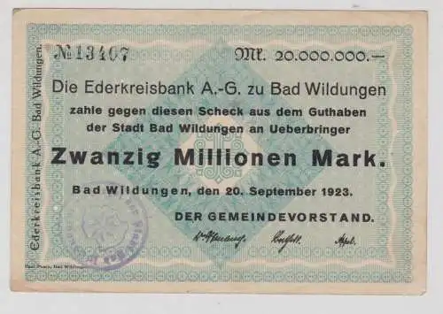10 Millionen Mark Banknote Inflation Stadt Bad Wildungen 20.9.1923 (137443)