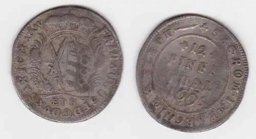 1/12 Taler Silber Münze Sachsen EPH 1695 (134113)