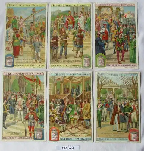 Liebigbilder Serie Nr. 708 Entwicklung der Männerkleidung 1907 (7/141629)