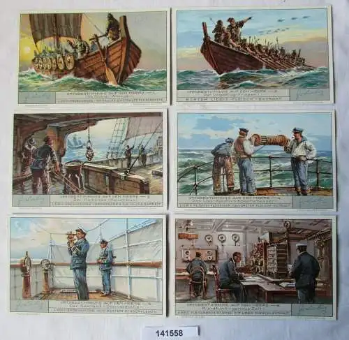 Liebigbilder Serie Nr 1014 Ortsbestimmung auf dem Meere Jahrgang 1931 (7/141558)
