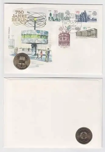 DDR Numisbrief mit 5 Mark 750 Jahre Berlin Alexanderplatz 1987 (150477)