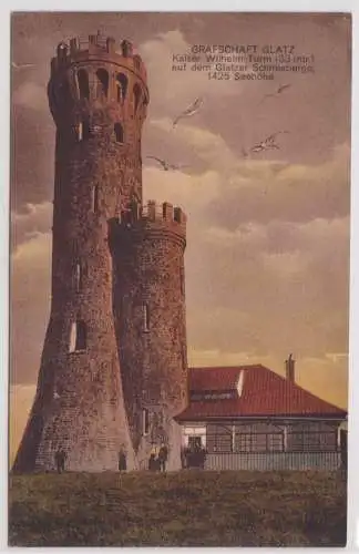 901772 Ak Grafschaft Glatz - Kaiser-Wilhelm-Turm auf d. Glatzer Schneeberge 1932