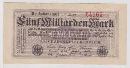 5 Milliarden Mark Inflation Banknote 20.10.1923 Ro.120 a (157072)