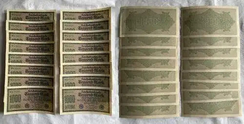 16 x 1000 Mark Inflation Banknote 15.9.1922 Ro.75 m oder n FZ Ww rar!!! (156451)