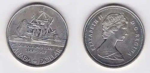 1 Dollar Silber Münze Kanada Brigg Sunshine in der Nordwestpassage 1987 (157097)