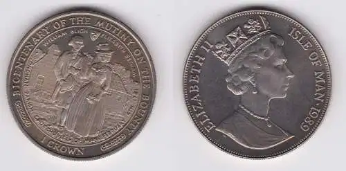 1 Crown Münze Isle of Man 200th Anniversary of Mutiny on the Bounty 1989(156910)