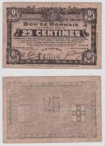 25 Centimes Banknote Notgeld Frankreich Villes Roubaix et de Tourcoing (137712)
