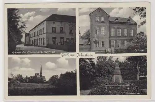 99266 Mehrbild Ak Gruss Jahnshain - Gasthof, Fleischerei, Schule, Ehrenmal 1941