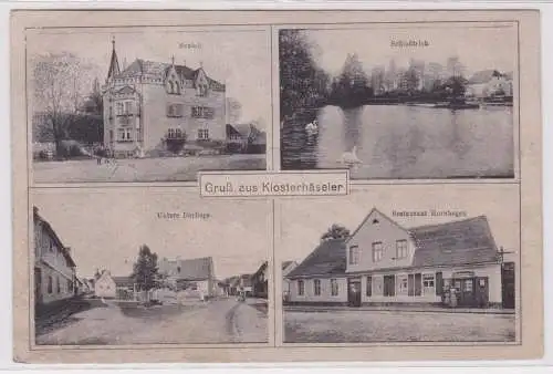 900047 AK Gruß aus Klosterhäseler - Restaurant Hornbogen, Schloß 1923