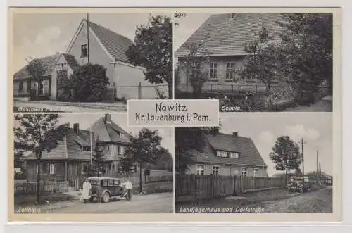 49842 Mehrbild Ak Gruß aus Nawitz Kr.Lauenburg in Pommern Gasthaus usw. 1938