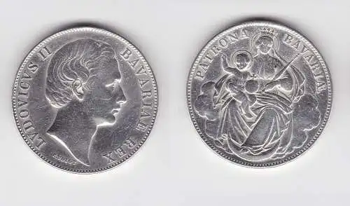 1 Taler Silber Münze Bayern Ludwig II. Madonnentaler ohne Jahr (128567)