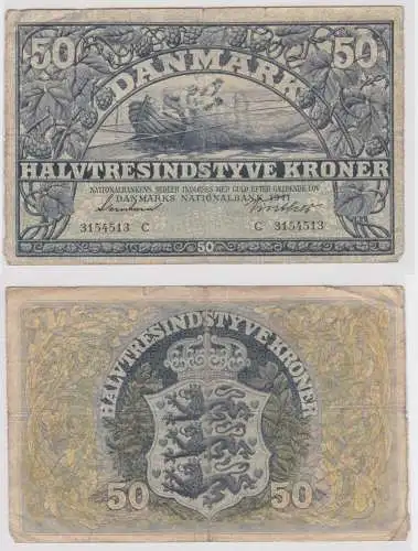 50 Kronen Banknote Dänemark 1941 Pick 32 (154420)