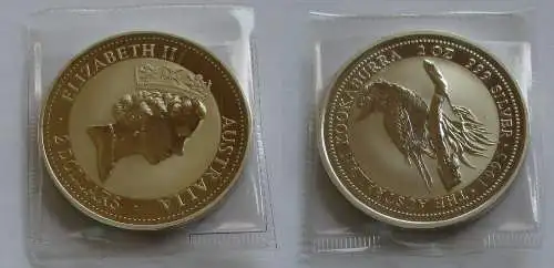 2 Dollar Silber Münze Australien Kookaburra 2 Unzen Feinsilber 1995 (131826)
