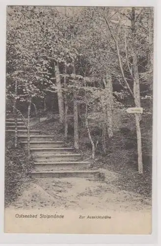 61885 Ak Ostseebad Stolpmünde (Ustka) zur Aussichtshöhe 1912